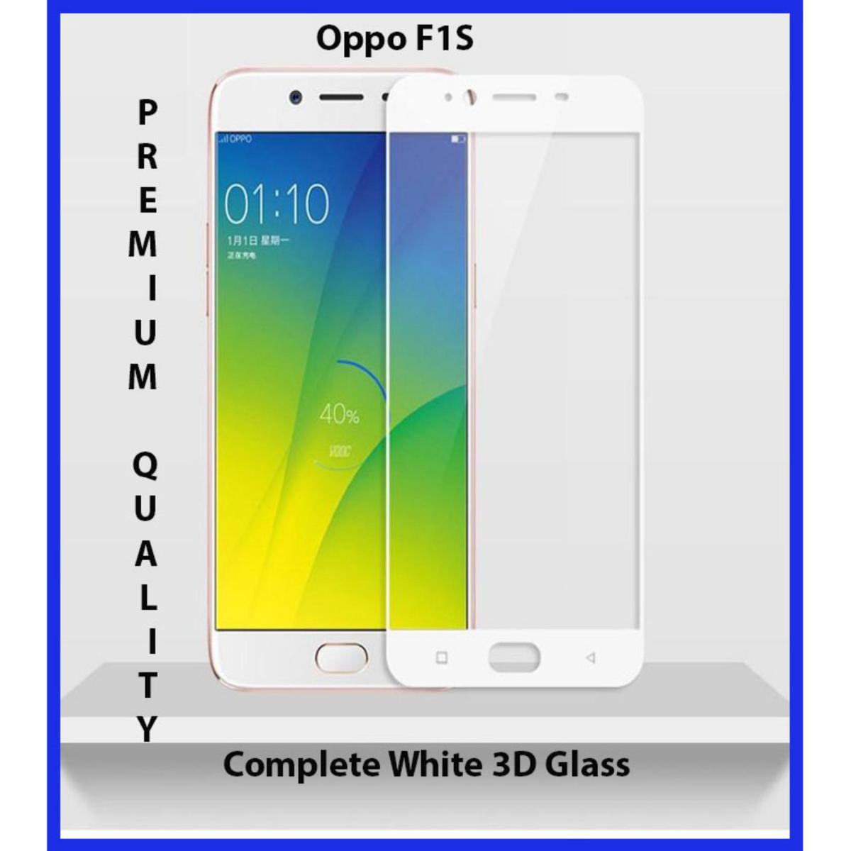 Oppo F1S Full White 9D|5D|6D|10D|11D|21D Tempered Glass Screen Protector Full Glue Edge To Edge For Oppo F1S price in Pakistan