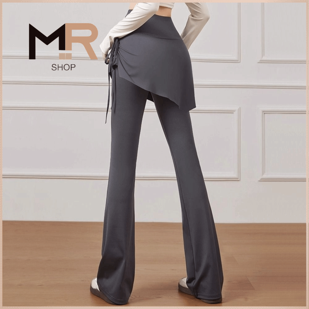 O—S STORE Thể dục Quần tập yoga Eo cao Áo giả hai mảnh Quần tập luyện Thời trang Đáy chuông Quần khiêu vũ Phụ nữ