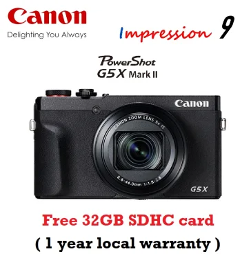 Canon PowerShot G5 X Mark II Digital Camera (Black) Free 32GB card (1 year local warranty )