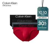CALVIN KLEIN Microfiber Stretch Bold Logo Hip Brief 3 Pack Mens
