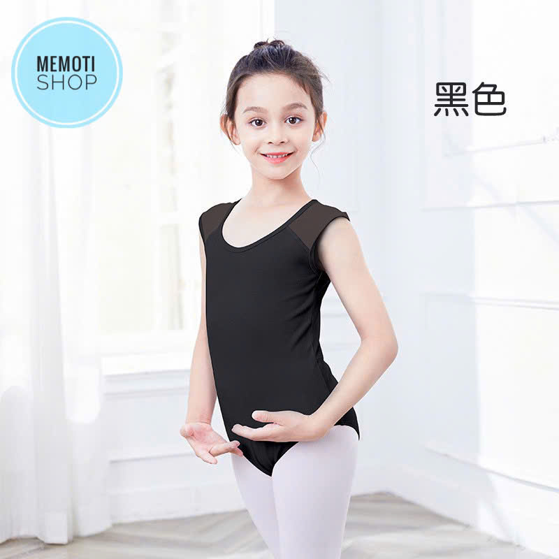Áo tập múa tay von hến cutout đen