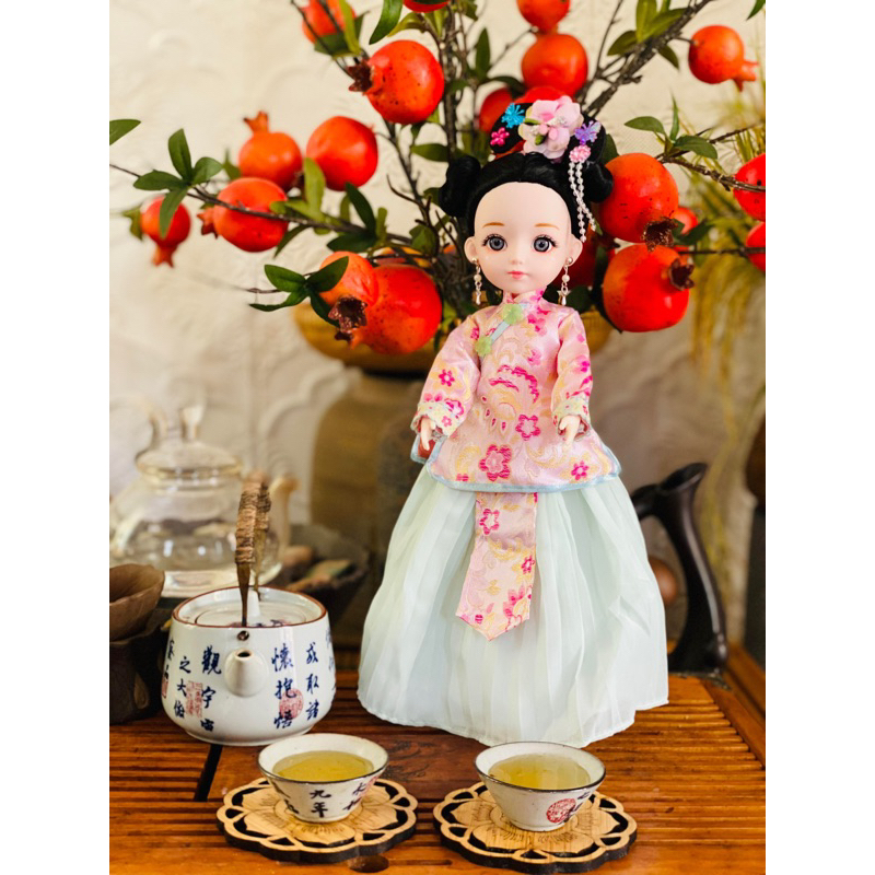 Búp bê cổ trang 30cm đồ chơi dễ thương quà tặng sinh nhật cho bé gái trang trí nhà cửa