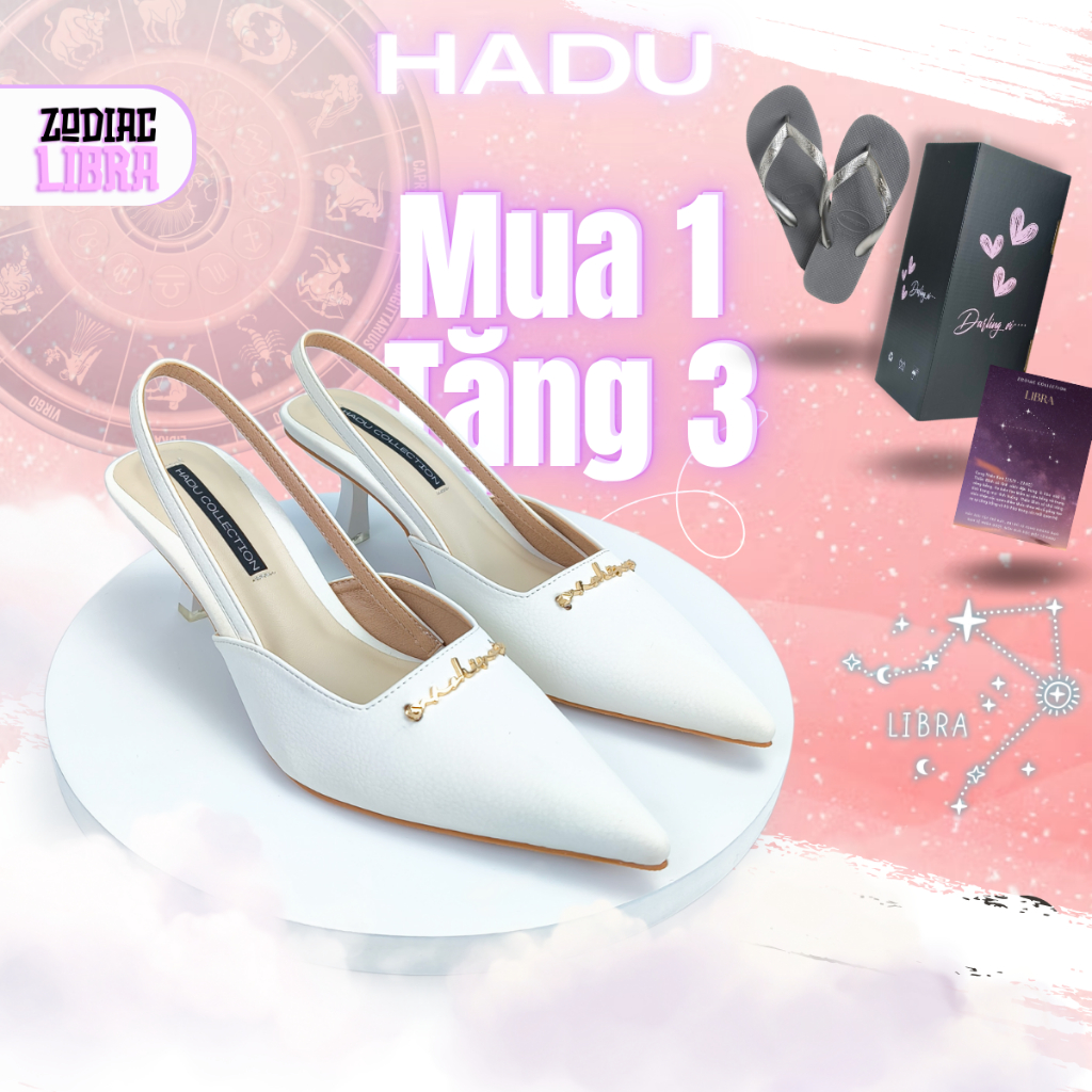 [LIBRA SLINGBACKSTORY] Giày Cao Gót 6P Slingback Quai Hậu HADU M7135 Chất Da PU Cao Cấp BH 24T