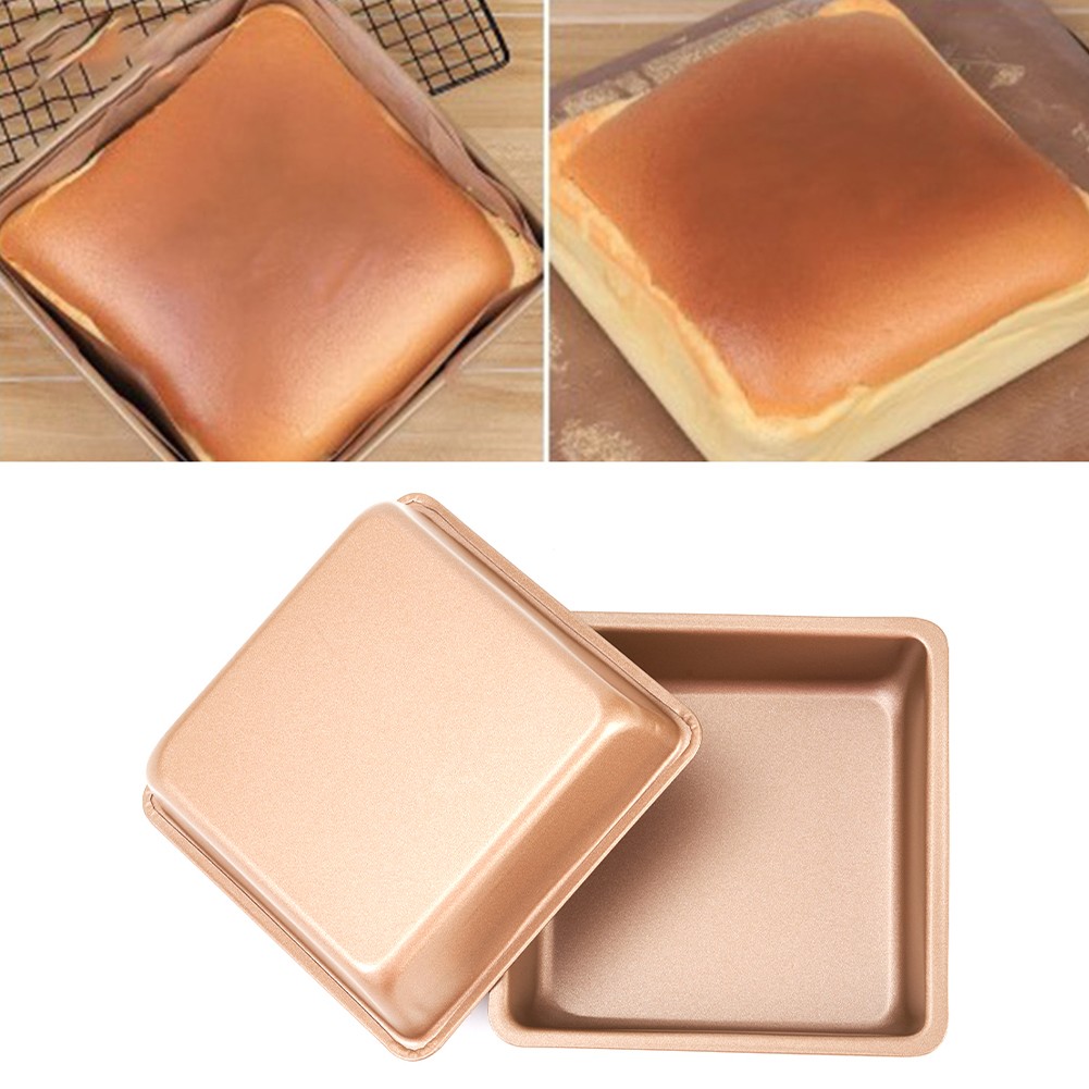 【Bypl】 2pcs Chảo nướng không dính bánh vuông khuôn mẫu cho tất cả các nhu cầu nướng của bạn trong kho