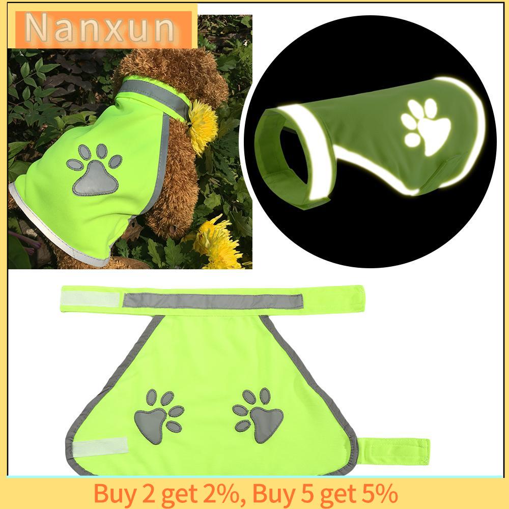 NWSJ Ngoài trời Khả năng hiển thị cao Huỳnh quang Áo khoác chó Vest an toàn cho thú cưng Pet Hi Vis Coat Vest phản quang thú cưng