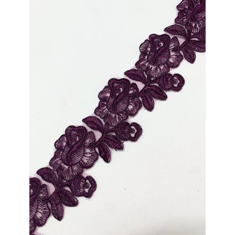 Ren viền trang trí quần áo ren chỉ thêu ren thêu nhiều màu ren chỉ bóng ren cotton trang trí quần áo decor handmade