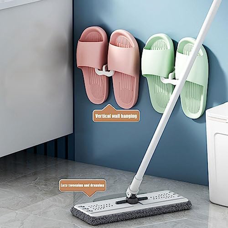 Wall Mounted Shoe Rack Slipper Holder Slippers Organizer Self Adhesive Shoe Rack for Door Closet Bathroom Kitchen
