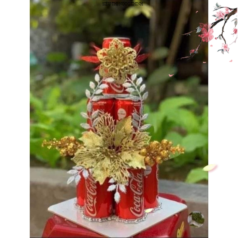 SET PHỤ KIỆN TRANG TRÍ tết THÁP NƯỚC Set trang trí mix sẵn nhiều phụ kiện trang trí tháp bánh kẹo th