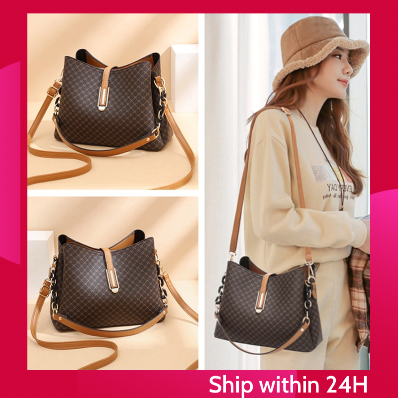 New Fashion Bucket Bag for women PU Leather women sling bag Large Capacity Ladies Handbag COD Presyo  2,193 Piso*Libreng Shipping