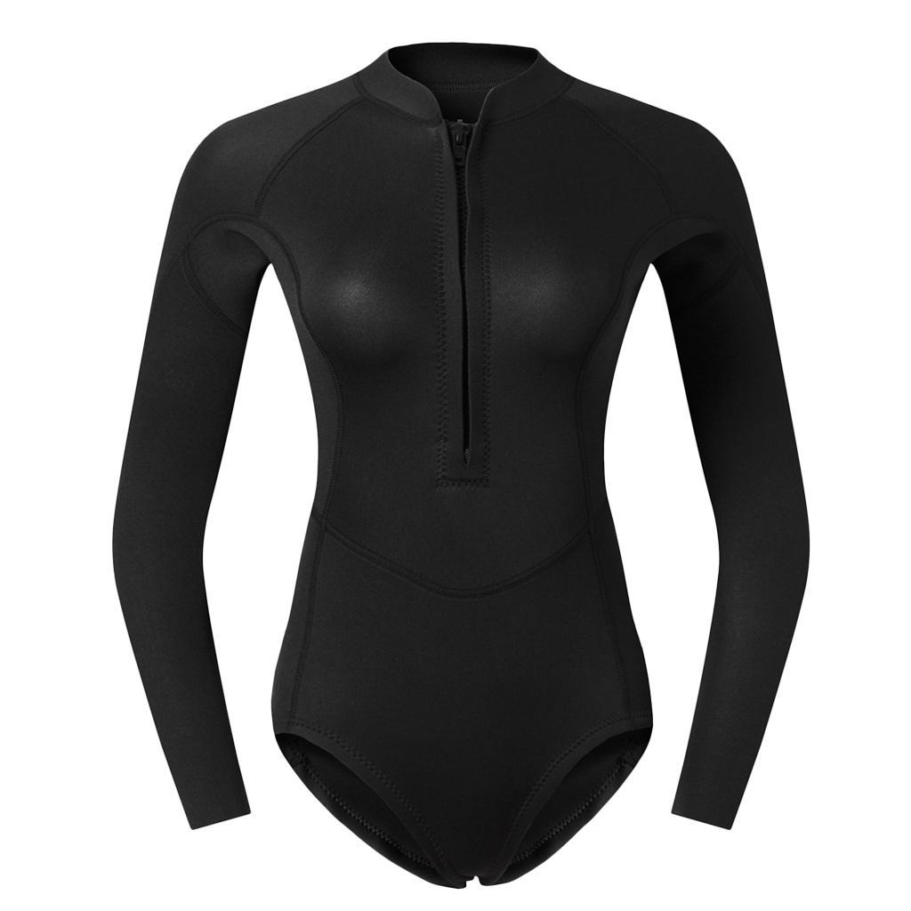 WBMOON Women Wetsuit Short Front Zip Wet Suit Compression Thermal