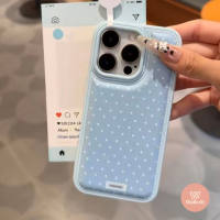 เคสไอโฟน17 เหมาะสำหรับ IPhone 11 12 14 13 16 17 15 Pro Max X XR XS MAX 15 Plus เรียบง่ายสีทึบจุดพรีเมี่ยมสะดวกสบาย