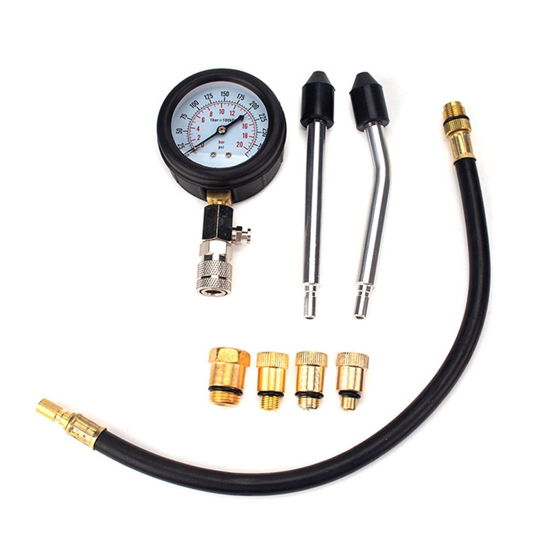 GO Auto-Car Motorcycle 0-300psi Gasoline Engine Compression Tester Auto Petrol Gas Cylinder Pressure Gauge Tester