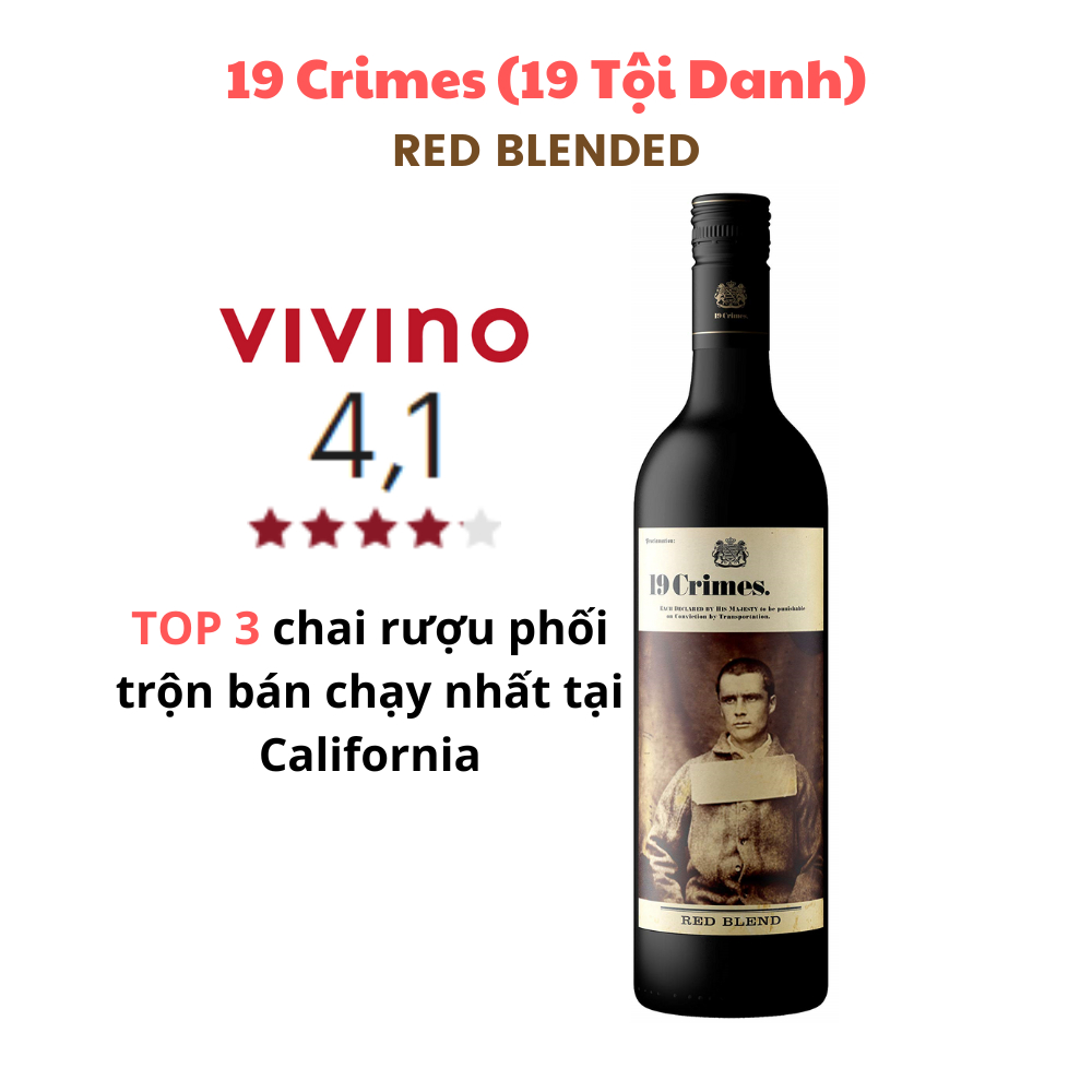 Vang Úc 19 Crimes Red Blend - 19 Tội Lỗi - Red Wiine - Australian Wine - Vin Rouge - TheBestWine