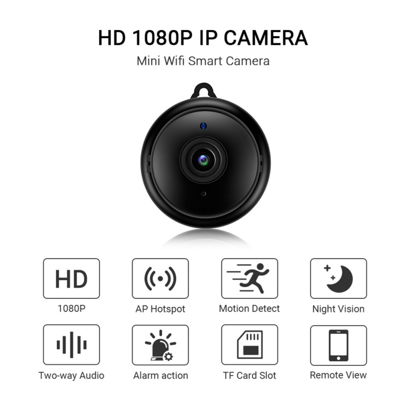 Mini Wifi Ip Camera Hd 1080p Wireless Indoor Camcorder Night Vision Two-way Audio Motion Detection Baby Monitor V380 ราคา 229 บาท*ส่งฟรี