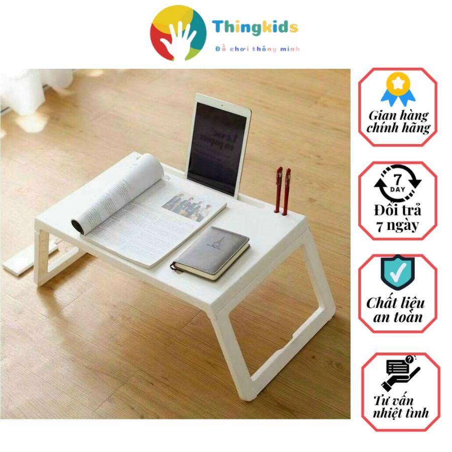 Bàn nhựa gấp gọn có khe ipad - Thingkids