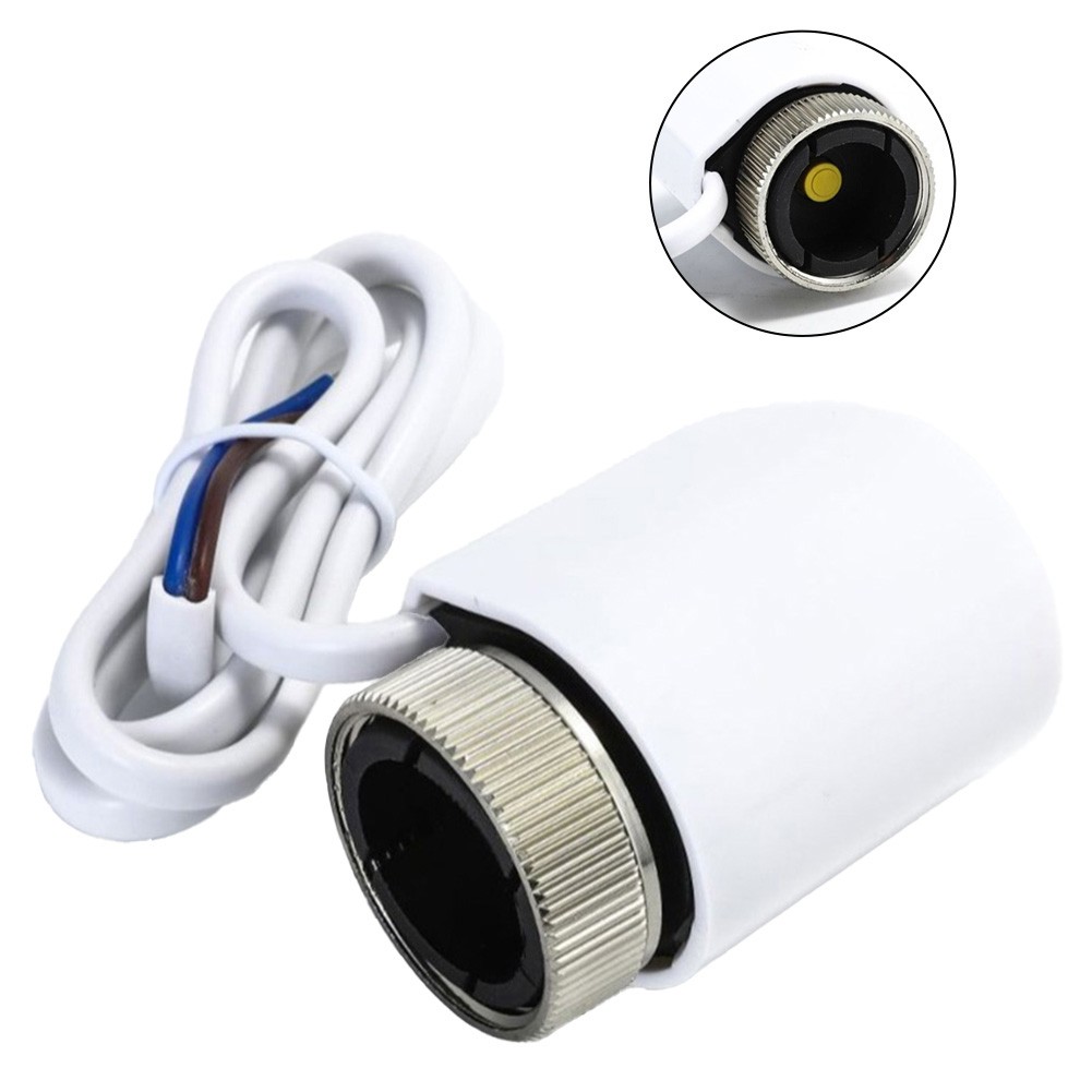 Hometool 2 cái AC230V nhiệt điện Thiết bị truyền động m30x1.5mm cho sưởi ấm sàn tản nhiệt van điều khiển nhiệt độ trắng
