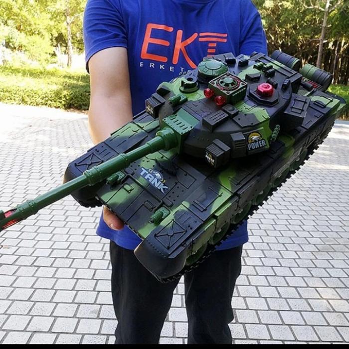 Toman Project RC War Tank Leopard Remote Control Besar - Mainan Battle Tank Militer