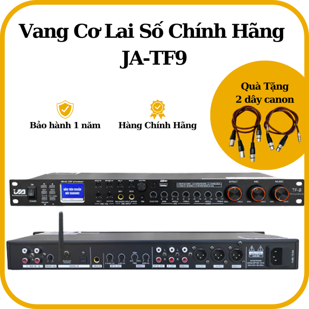 Vang Cơ Lai Số JA TF9. Hàng Chính Hãng, vang cơ lai số với 7 chế độ effect có bluetooth, optical, usb...