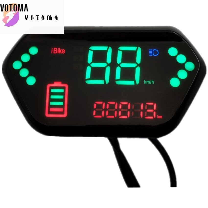 Rih810 evfitting phong cách mới màn hình lcd xe đạp điện đơn giản 48v 60v 72v thông dụng với đồng hồ đo tốc độ và chức năng chỉ báo trạng thái pin