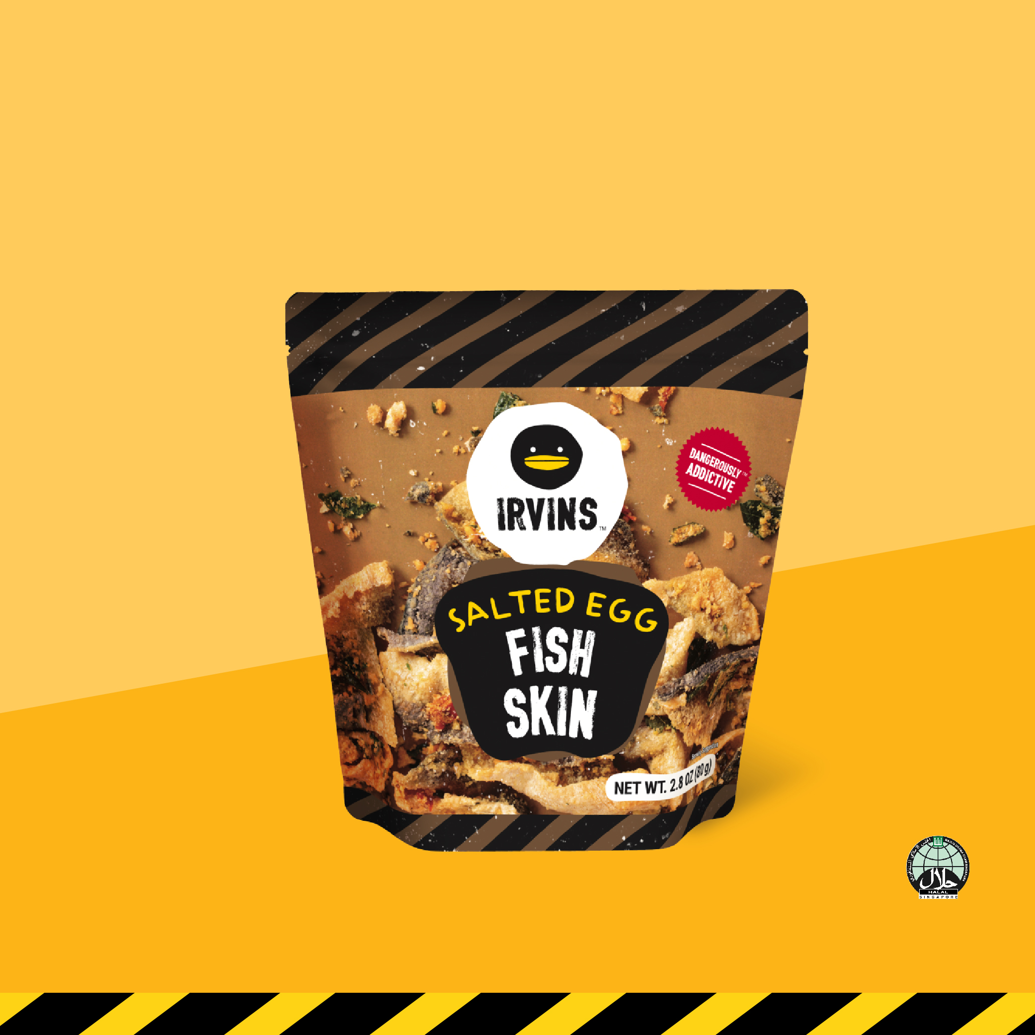 IRVINS หนังปลาทอดกรอบเคลือบไข่เค็ม (Salted Egg Fish Skin) ขนาด 80 g ราคา 240 บาท*ส่งฟรี