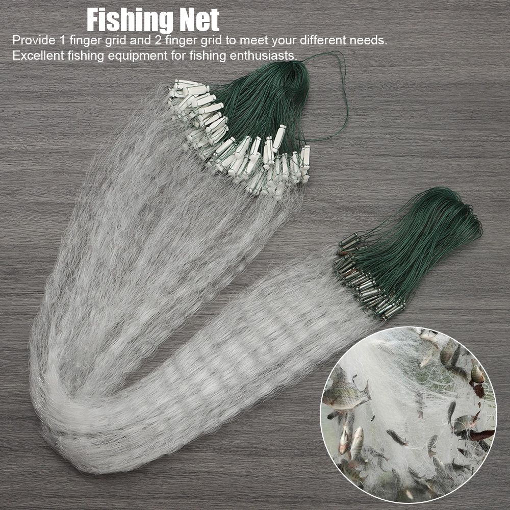 Fishing Net Single Mesh Nylon Durable Float Trap Monofilament Gill