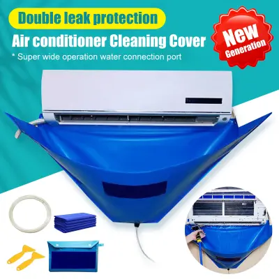 4Pcs/Set Air Conditioner Cleaning Bag With 2m*Water Pipe Waterproof Dust Protection Air Conditioner Cleaning Tool Air Conditioner Cleaning Cover Home Living Air purification No Disassembly and No Washing