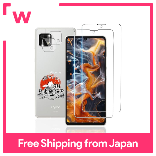Aquos Sense6/Cảm giác 6S miếng dán film thủy tinh 2pcs + Tấm dán bảo vệ camera 2pcs [làm bằng cốc Asahi Nhật Bản] cho SH-54B shg05 SH-M19 / AQUOS cảm giác 6S shg07 phim độ cứng 9H cho Sense6 màng bảo vệ tác động kháng cho AQUOS cảm giác 6 LCD miếng dán fi