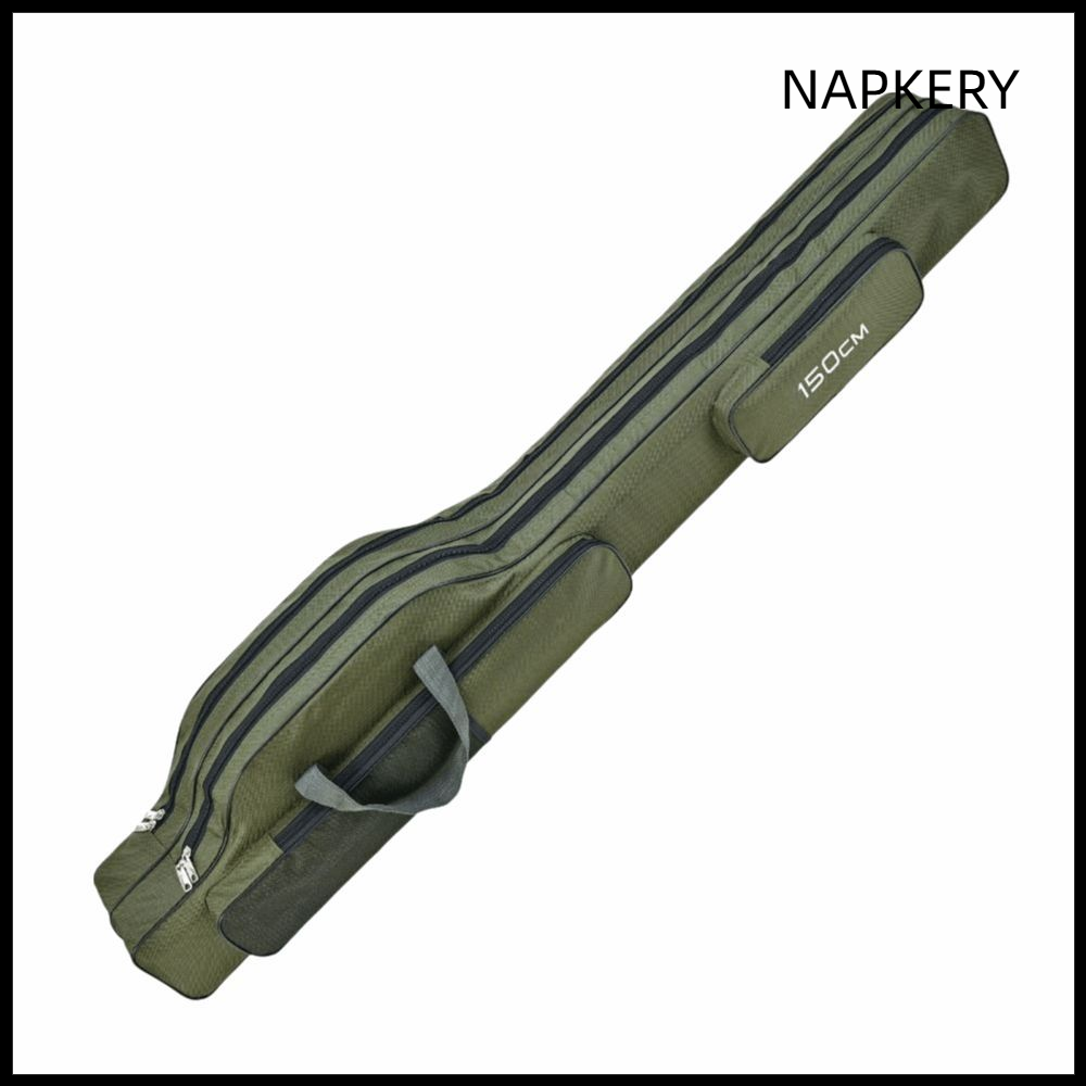 NAPKERY Vải Oxford Hộp đựng cần câu cá Gấp lại Ngăn chứa lớn Túi đựng cần câu cá Di động với Hộp Đựng Dụng Cụ Túi đựng cần câu để câu cá