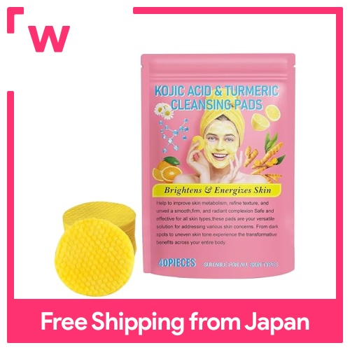 Liangnishi nghệ Axit Kojic miếng rửa mặt làm sạch và nhẹ nhàng hàng ngày chăm sóc da giữ ẩm da làm sạch chăm sóc miếng rửa mặt