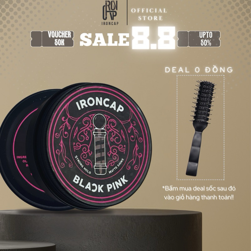 Sáp Vuốt Tóc IRONCAP BLACKPINK - Wax Tạo Kiểu Tóc Nam Ironcap Chính Hãng