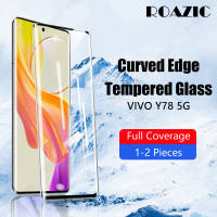 ROAZIC For VIVO Y78 5G Screen Protector [1~2 Pieces] 9H Hardness Glass 3D Full Cover Curved Edge Protective Film