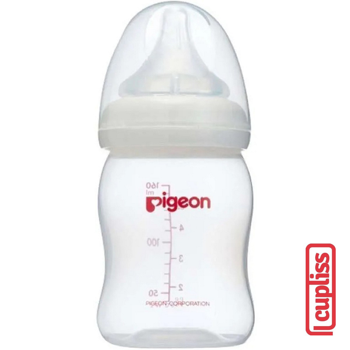 PIGEON Bottle PP WN Wide Neck 160 ml Botol Susu Gray Cap 160ml