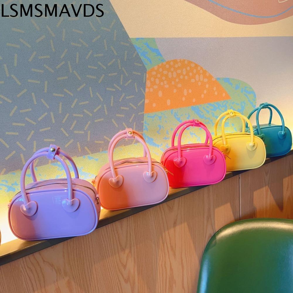 LSMSMAVDS สีลูกอมสี ถุงเจลลี่พีวีซี ฤดูร้อนฤดูร้อนฤดูร้อน กระเป๋าสะพายไหล่แบบสั้น กระเป๋าถือสำหรับผู้หญิง แฟชั่นสำหรับผู้หญิง กันน้ำกันน้ำได้ กระเป๋า Crossbody ขนาดเล็ก เทศกาลสงกรานต์ ราคา 259 บาท*ส่งฟรี