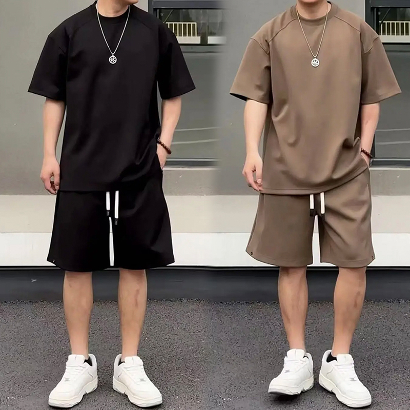 Bộ thể Thao Trơn BASIC Cổ Tròn Bo Vai Cổ Hàng Chuẩn Cao Cấp, Cotton Khô Mềm Mịn Thấm Hút Mồ Hôi Cực Tốt Hè 2024 Rich Man MQA 030