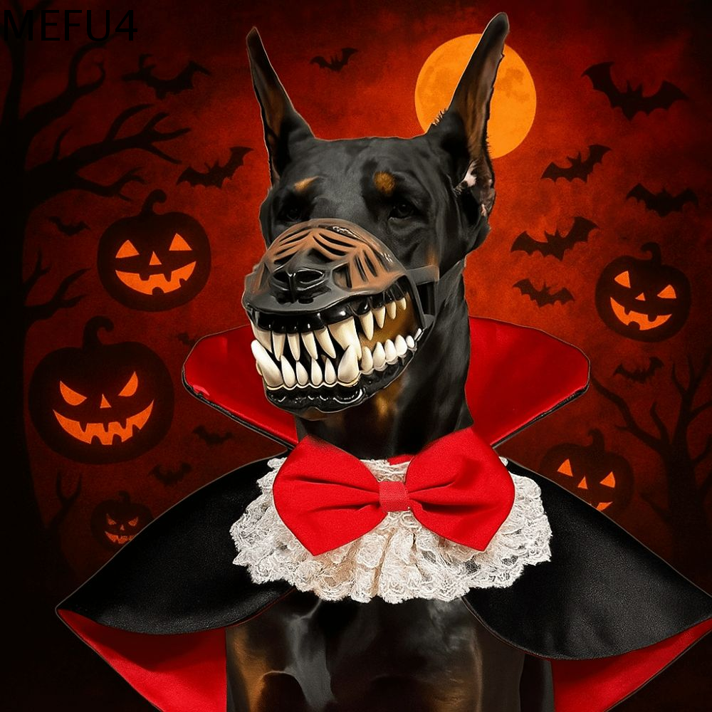 MEFU4 Ren Trang phục Halloween cho thú cưng Cà vạt nơ Cổ áo đứng Áo choàng cosplay mèo Sáng tạo Dễ mặc Áo choàng cho chó nhỏ Mèo