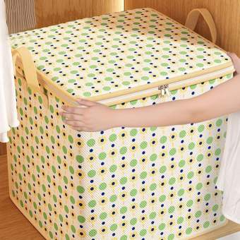 ICYSTORE70IC0 Vải Túi Đựng Chăn quần áo Có thể gập lại Có tay cầm Túi vải đựng đồ Phụ kiện tủ quần áo Túi sắp xếp tủ quần áo Giỏ đựng đồ gấp gọn Cho tủ