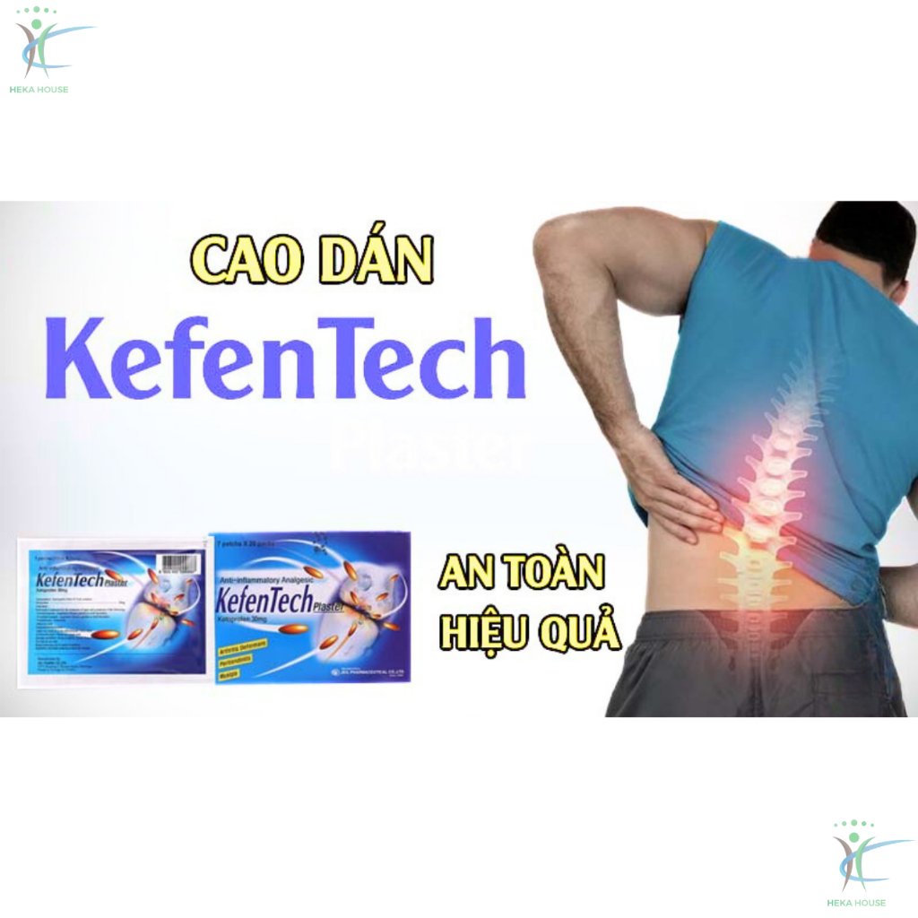 Cao Dán Giảm Đau Xương Khớp KEFENTECH plaster - 1 Hộp 20 Gói - 1 Gói 7 Miếng - SẢN PHẨM CHẤT LƯỢNG