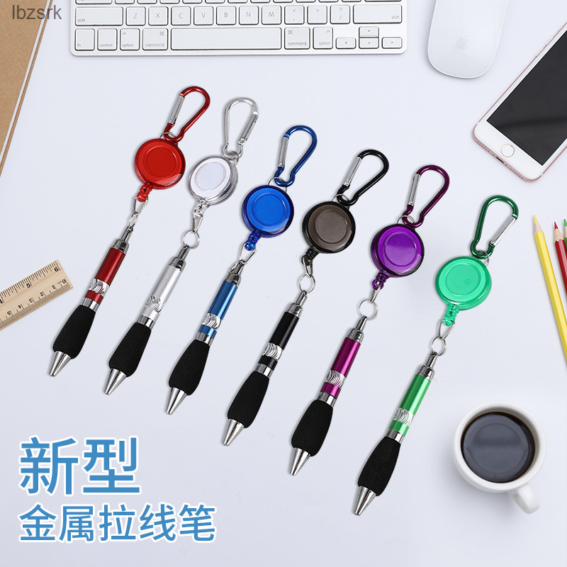 Loại mới của dây kim loại bút vẽ, dây thừng kéo, bút bi, dây treo, bút viết, khóa leo núi núi, Keychain, khóa dễ kéo, bút văn phòng phẩm lbzsrk