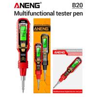 DOHOHO Đầu đôi Bút kiểm tra điện áp Báo động bằng chuông Màn hình kỹ thuật số Máy dò điện áp ANENG B20 Độ chính xác cao Máy kiểm tra tua vít