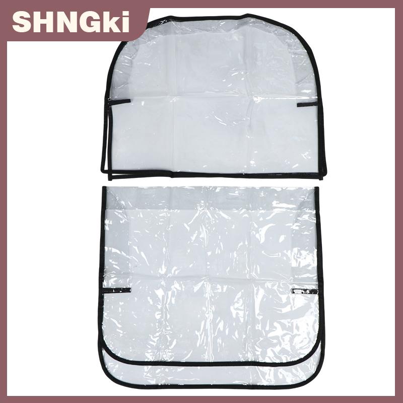 SHNGki 1pcs Salon ghế Bìa PVC rõ ràng làm tóc ghế bao gồm bảo vệ phổ không thấm nước cắt tóc ghế trở lại bao gồm tròn Vuông