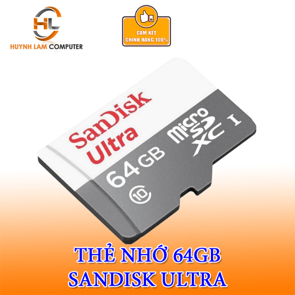Thẻ nhớ 64Gb Sandisk MicroSDXC Ultra 100MB/s - Chính hãng FPT Phân Phối