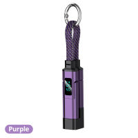 Guugei 4 in1 Keychain điện thoại dây ngắn 65W USB C Cáp Sạc Nhanh Màn hình hiển thị kỹ thuật số Loại-C/IOS/USB-A Cáp