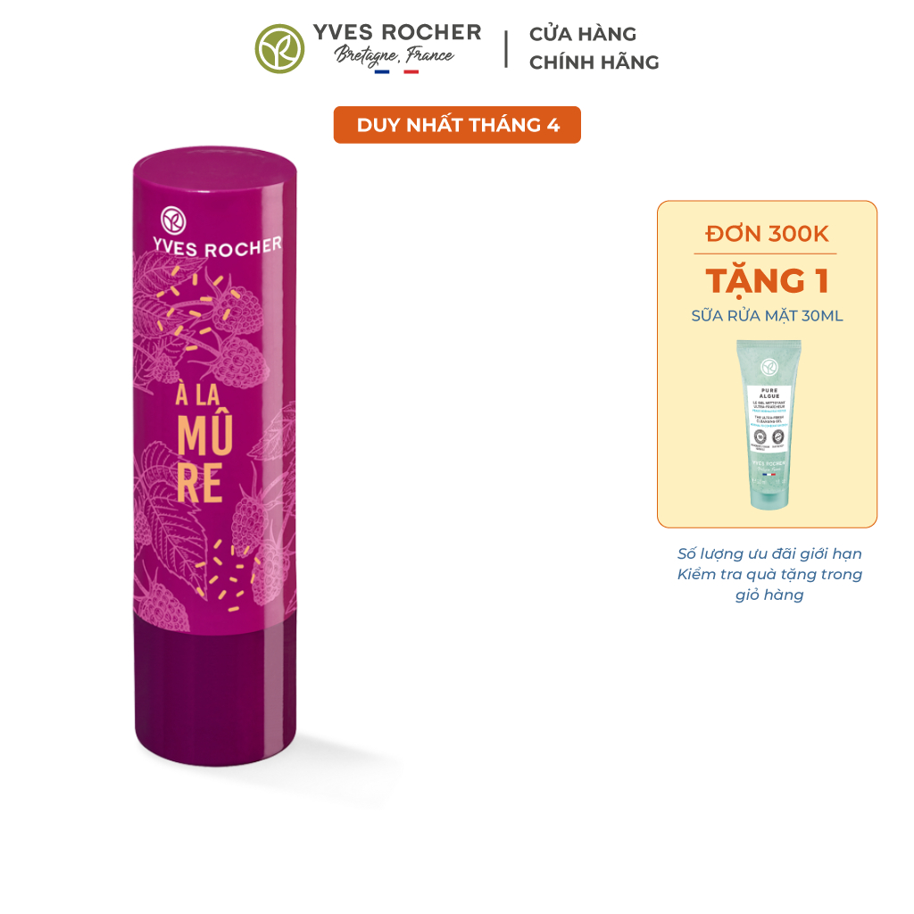 Son dưỡng môi yves rocher lip balm blackberry 4.8g