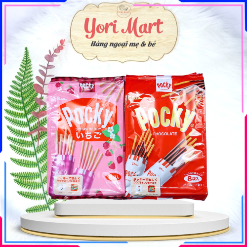 Bánh que Nhật Bản Pocky Glico hai vị socola và dâu tây