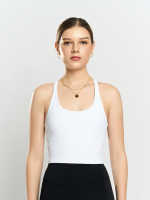 Avant Athletica Core Racer Tank in White