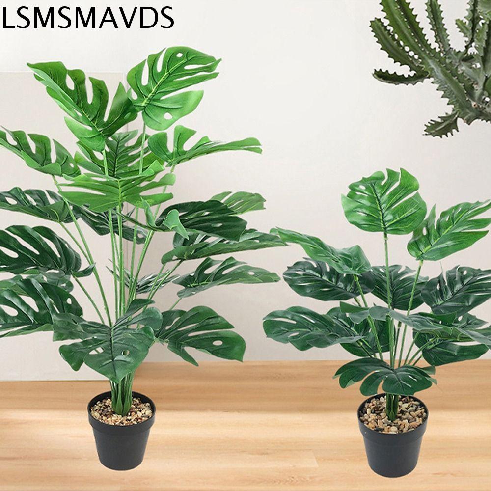 LSMSMAVDS Lớn Cành cọ nhiệt đới nhân tạo Cây nhiệt đới Dĩa 12-18 Cây nhân tạo Lá trang trí Thủ công Lá Cọ Xanh Trang trí vườn nhà