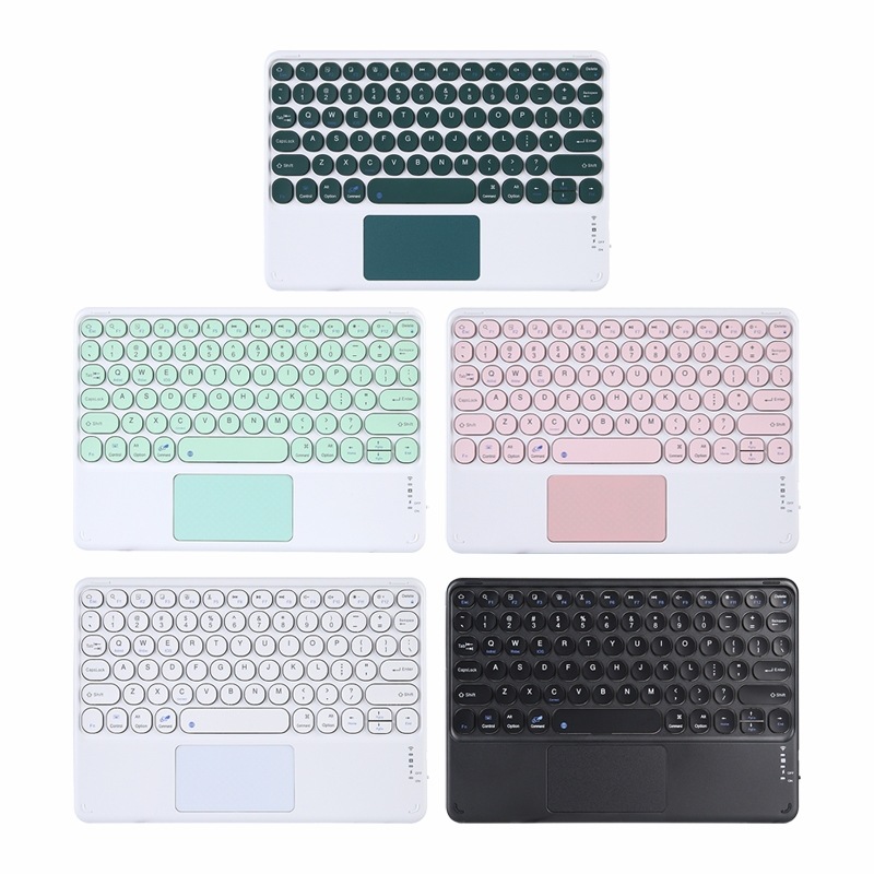 Bàn Phím Máy Tính Bảng Dùng Cho Ipad, Mũ Tròn 10 Inch, Bàn Phím Cảm Ứng Màu, Bàn Phím Bluetooth, Mũ Phím Tròn, Bàn Phím Huawei