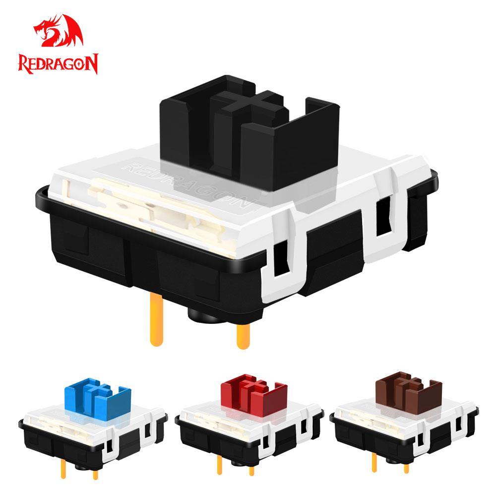 Redragon smd rgb mx low profile 5.5 switch 3pin clicky linear tactile silent mechanical keyboard red black blue brown switche