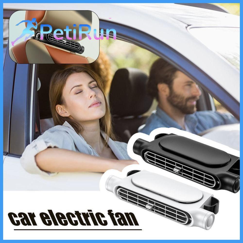 PETIRUN Hỗ trợ USB Quạt làm mát tựa đầu ô tô ABS Dây đeo có thể điều chỉnh Quạt điện ô tô Sáng Tạo Tiếng ồn thấp Quạt ghế trước phía sau