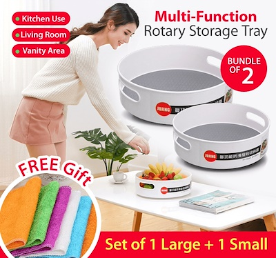 MISSHER Best Multi Function Rotary Storage Tray